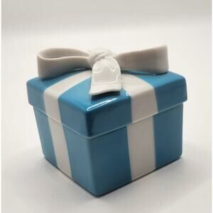 Tiffany & Co Blue Gift Box Trinket Jewelry Box Porcelain Japan Small 2 inch Sq